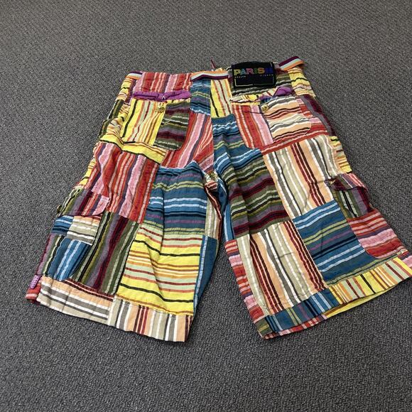 Parish Health Wealth And Wisdom Shorts Mens Size 36 Multi Colored Hip Hop - Picture 5 of 11